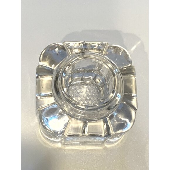 Antique British Art Deco Crystal Inkwell Set Of 2 - Picture 9 of 13